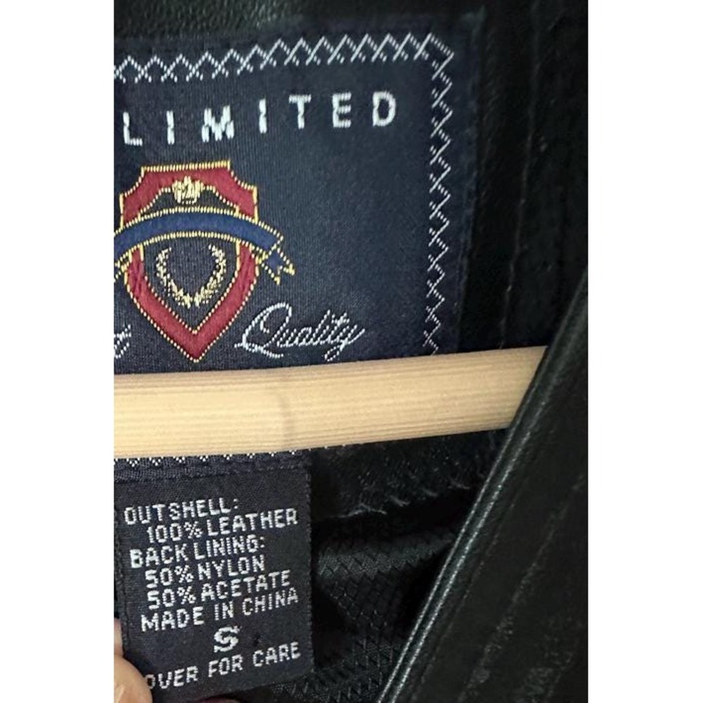 VTG The Limited Black Leather Vest‎ - Picture 4 of 5